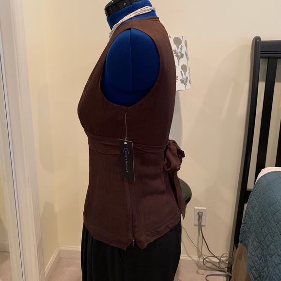 NWT Context Cape Town Empire Waist Silk Top - Picture 2 of 7